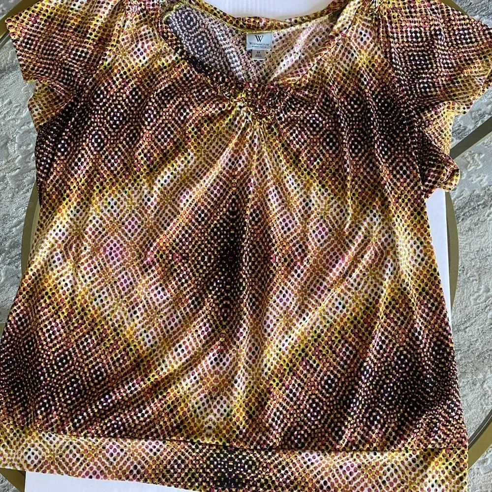 Worthington pixelated dots top, Sz. 3X